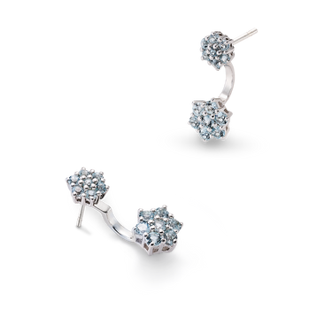 Pendientes Tul topacios, plata