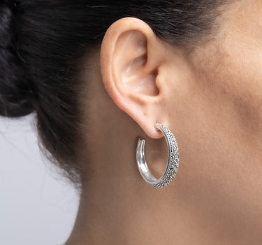 Pendientes Wagner marcasitas, plata