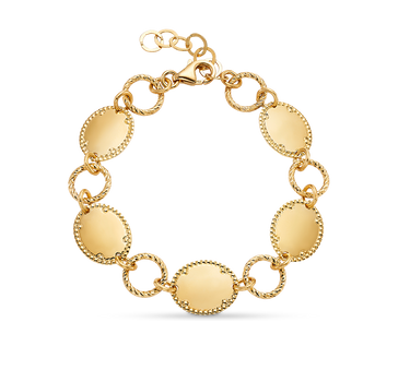 Pulsera Abrás, plata dorada