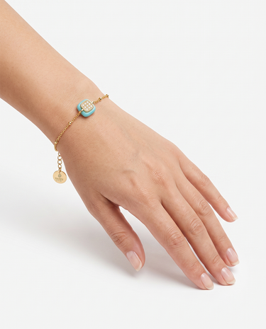 Pulsera Atlas amazonita, plata dorada