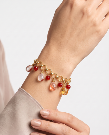Pulsera Bow, plata dorada