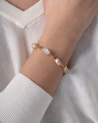 Pulsera Cannes, plata dorada