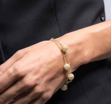 Pulsera Cui, plata dorada