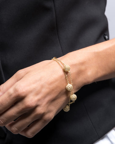 Pulsera Cui, plata dorada