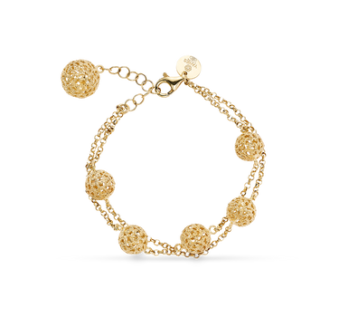 Pulsera Cui, plata dorada