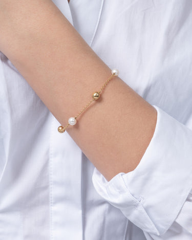 Pulsera Denia, plata dorada