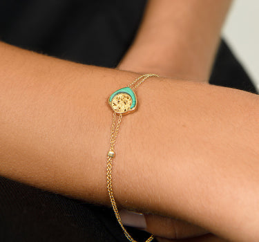 Pulsera Fine malaquita, oro