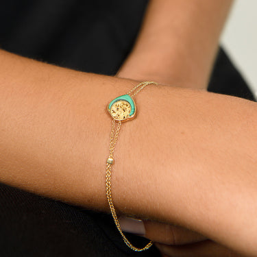 Pulsera Fine malaquita, oro