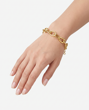 Pulsera Kuray, plata dorada