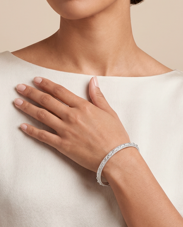 Pulsera Mencía L, plata