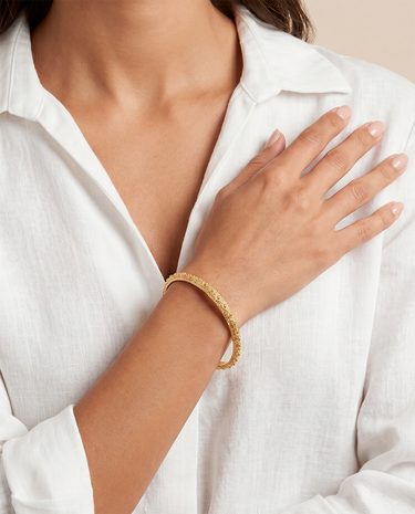 Pulsera Mencía, plata dorada
