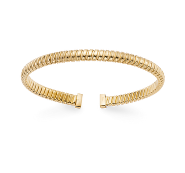 Pulsera Met, plata dorada