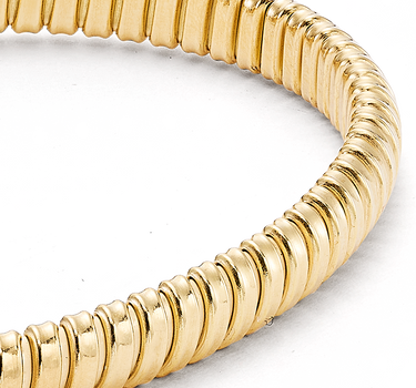 Pulsera Met, plata dorada