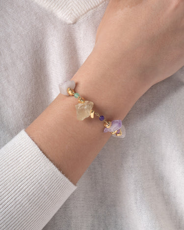 Pulsera Niza, plata dorada