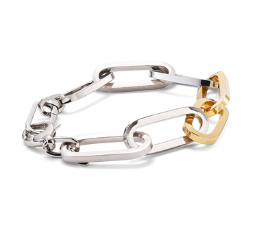 Pulsera Pixie, plata y plata dorada