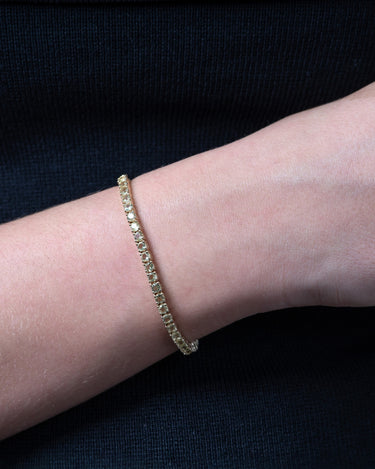 Pulsera Riviere cuarzo limón, plata dorada