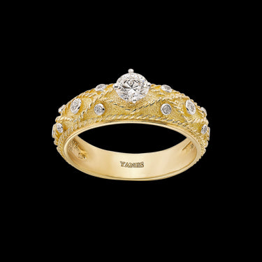 Adamas gold and diamond ring 0.30 cts.