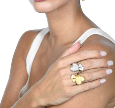 Anillo Cuore, plata dorada