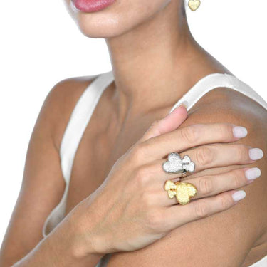 Anillo Cuore, plata dorada