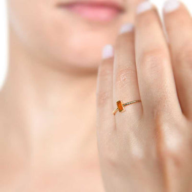 Anillo Life citrino, oro