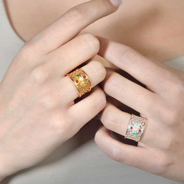 Anillo Recaredo, plata dorada