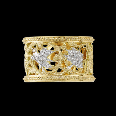 Sacromonte gold and diamond ring