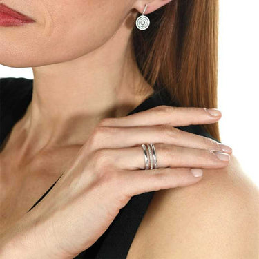 Anillo Trío Infinity oro blanco y diamantes