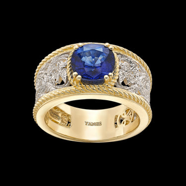 Yamil gold and sapphire ring