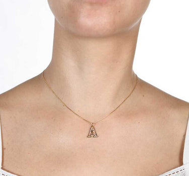 Colgante A Florida nácar rosa, oro