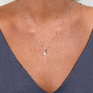 Colgante Bambina diamantes, oro blanco