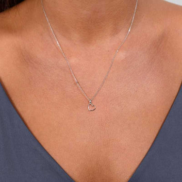 Colgante Chiara diamantes, oro blanco