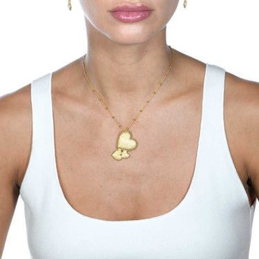Colgante Cuore, plata dorada