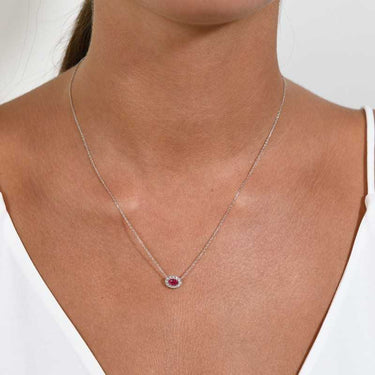Colgante Mini Beauty oro blanco, rubí y diamantes