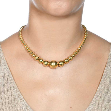 Collar Brancusi, plata dorada