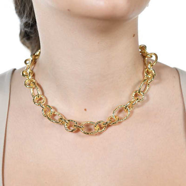 Collar Links, plata dorada