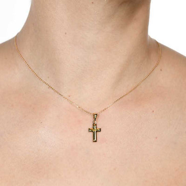 Cruz Faith mini 14 x 9 mm, oro