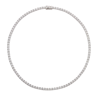 Gargantilla Riviere diamantes, oro blanco