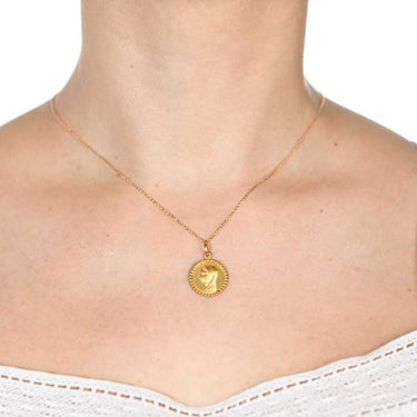 Medalla Virgen Velo 18 mm, oro