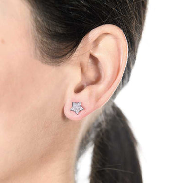 Pendientes Bambina diamantes, oro blanco