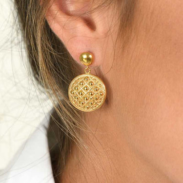 Pendientes Beatrice, plata dorada