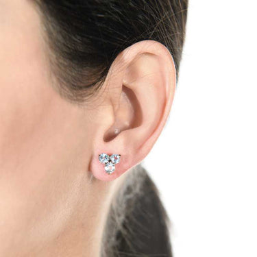 Pendientes Candy Trio topacio azul, oro blanco