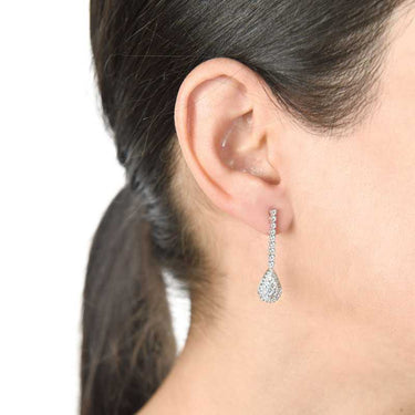 Pendientes Claire diamantes, oro blanco