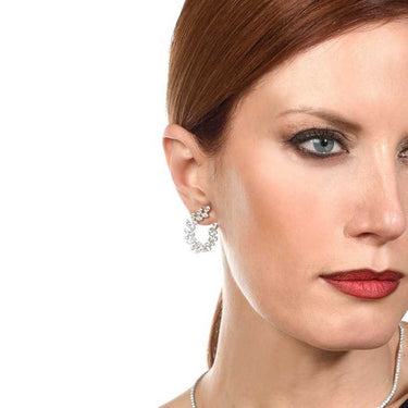 Pendientes Cleopatra oro blanco y diamantes