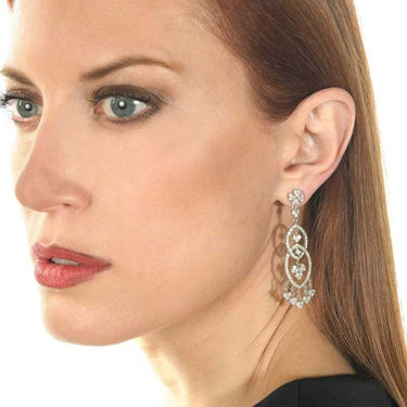 Pendientes corazones diamantes, oro blanco