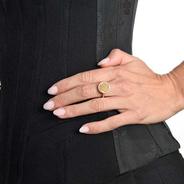 Anillo Petra diamantes, oro bicolor