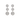 Pendientes Eternity diamantes, oro blanco