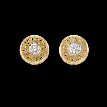 Pendientes Mini Ronda diamantes, oro