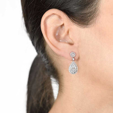 Pendientes Nuit diamantes, oro blanco
