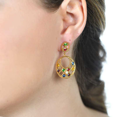Pendientes Polán, plata dorada
