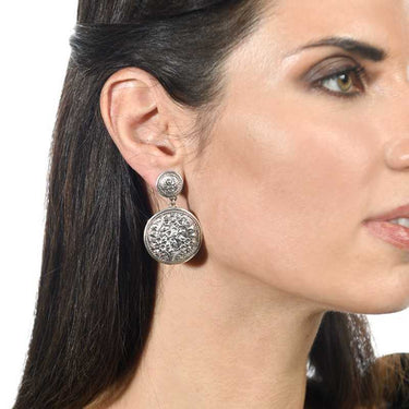 Pendientes Traviata Disco, plata